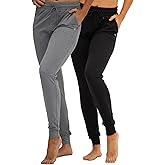 DEVOPS Women's Yoga Jogger Pants with Side Pocket Sweatpants