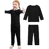 DIPUG Toddler Pajamas Long Sleeve Pajama Set for Kids Girls Pjs Boys Solid Soft Sleepwear 12M-7Y