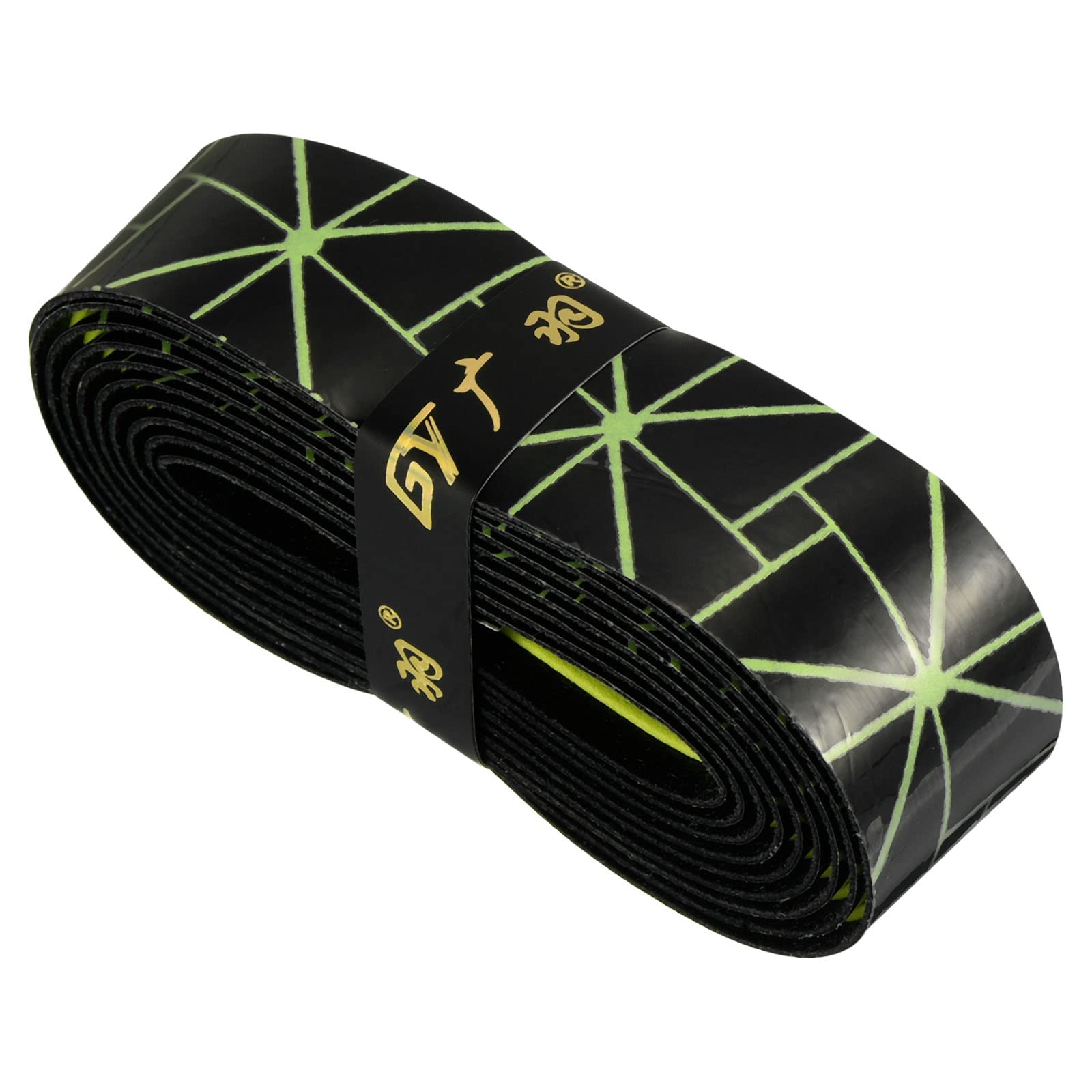 PATIKIL 5.9ft Racket Overgrip with Damping Ridges, PU Tennis Grip Tape Thicken Anti Slip Absorbent for Badminton Fishing Rod, Green