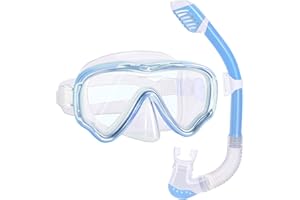 SwimStars Snorkel Set for Adults and Kids, Snorkeling Gear Anti-Fog Swim Mask Dry Top Snorkel Kit with Carry Bag, Snorkeling Scuba Diving Swimming Travel