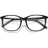 Cyxus Blue Light Blocking Glasses Women, Square Oversize Frame 8121 | Square blue light glasses with Oversize frame for computer work, gaming, reading, and study