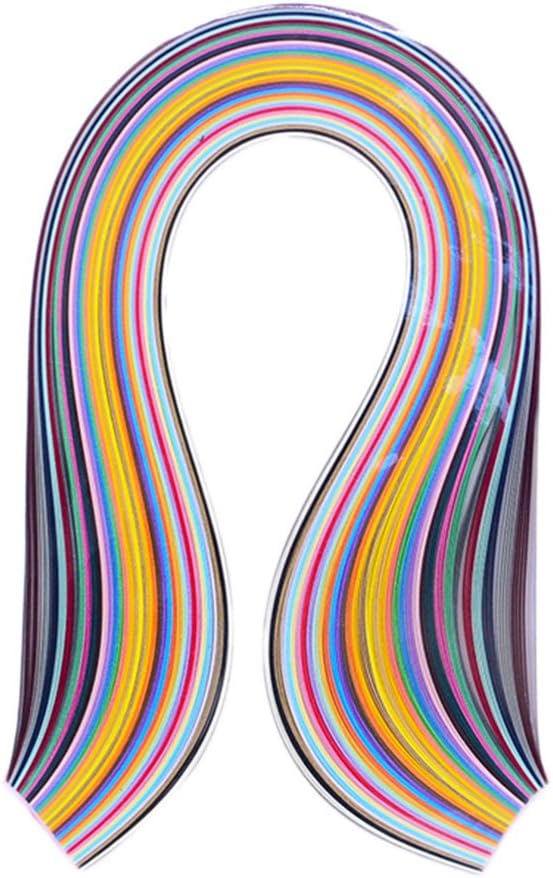 Qingsun Paper Quilling Strips Set 180 Strips 30 Colors Quilling Paper Strips 54cm Length 3/5/7/10mm Width Quilling Paper(7mm54cm-36Color)