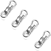Zpsolution Double Opening Infinity Clasps for Jewelry Making, Swivel Pendant Holder for Necklace 4PCS Silver