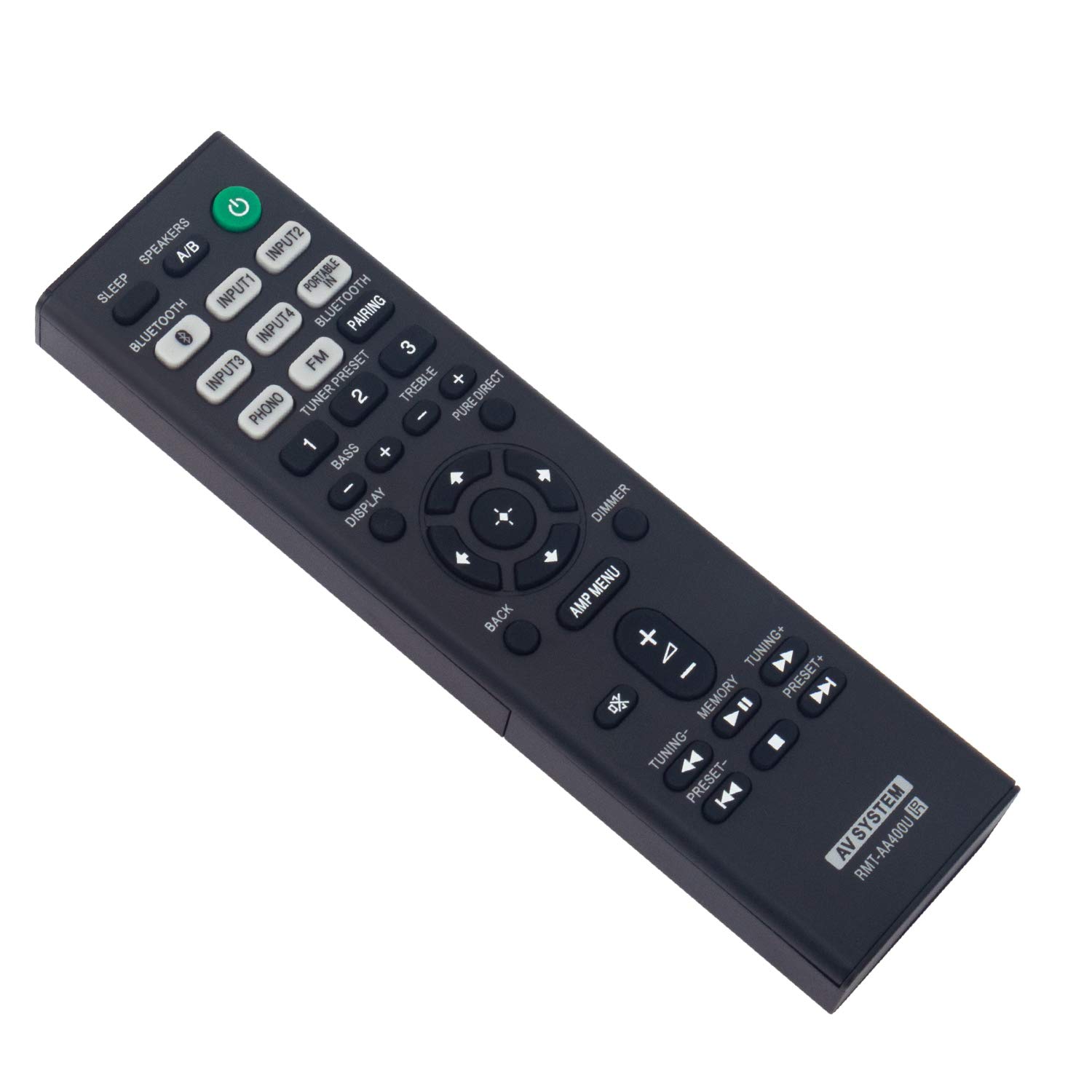 VINABTY New RMT-AA400U Replacement Remote Control RMT-AA400U Remote Control Replaced Compatible with Sony Stereo Receiver STR-DH190 STRDH190 STR DH190 RMT-AA400U RMT AA400U RMTAA400U Remote Control