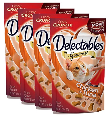 Hazts Delectables Braised Chicken & Tuna Cat Treats 2.1 ounce (Pack of 4)