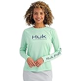 HUK Women's Pursuit Long Sleeve, Performance Shirt + Sun Protection, Seafoam Mist