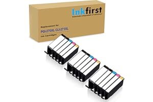 3 Set of 5 Inkfirst Compatible PGI-270XL CLI-271XL PGI-270 CLI-271 Ink Cartridges Replacement for Canon PIXMA MG5720 MG5721 M