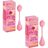 Lollipop Star Music Lollipop Candy Pops - Interactive Audio Sound Candy Suckers, Fruity Hard Candy, Individually Wrapped Novelty Gift for Parties (2PK, Pink, Study With Me)