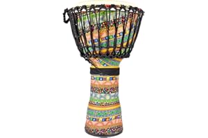 ENNBOM Djembe Lightweight African Drum Pattern Cloth Stitched Congo Hand Drum for Adults Beginners (10 in)