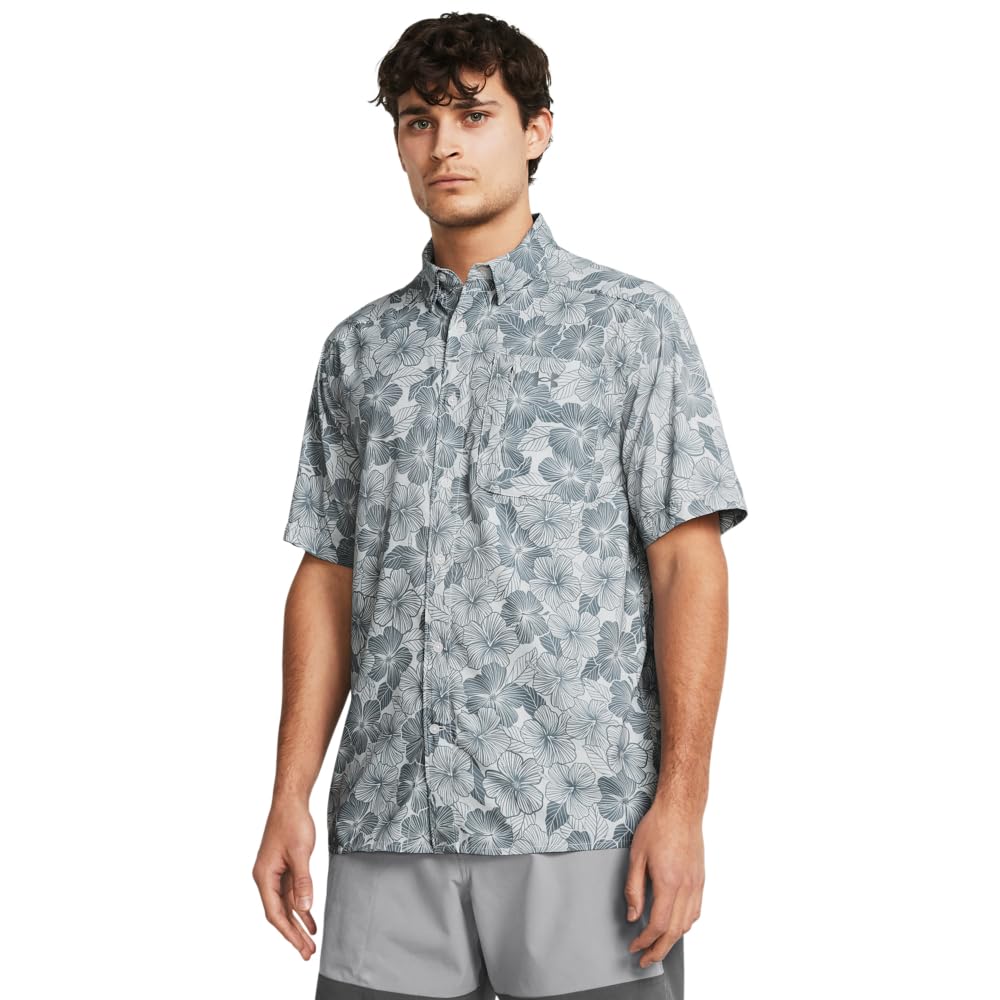 Under Armour Men’s Dockside Short Sleeve T-Shirt, (014) Mod Gray/Gravel/Gravel, Small