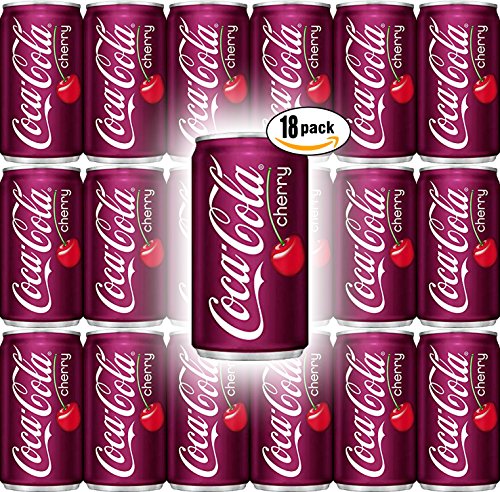 Coca-Cola Cherry, 7.5 Fl Oz Mini Can (Pack of 18, Total of 135 Fl Oz)