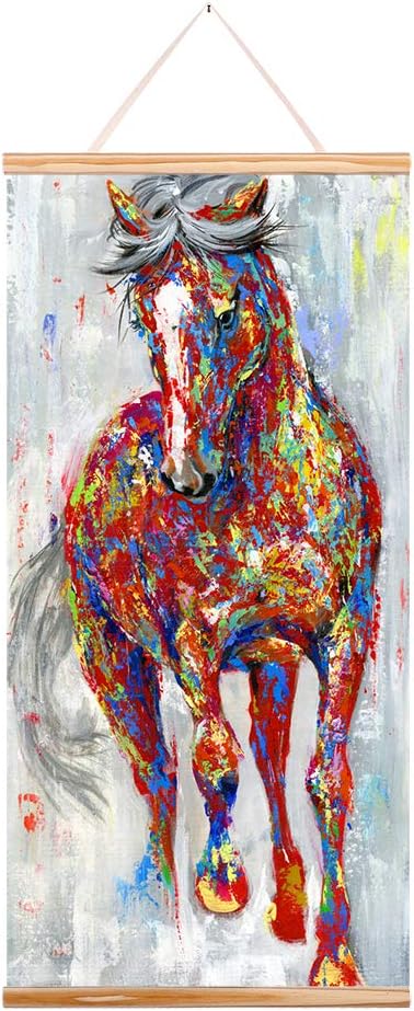 Rtckf Arte Caballo Pintura Animal Original Pintura Al Oleo Lienzo
