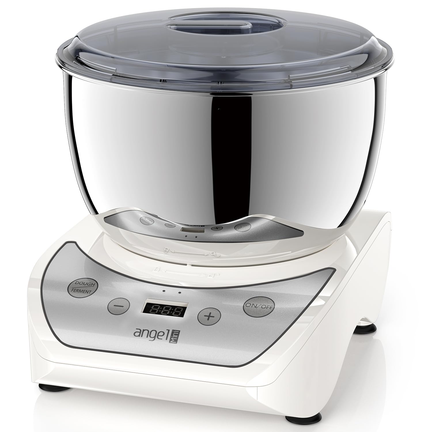 Photo 1 of Mini Angel Electric Dough Maker with Ferment Function, 5.5QT Dough Mixer Machine with 304 Stainless Steel Bowl, Face-up Touch Panel, Household Flour Kneading Machine for Pizza Bread, White