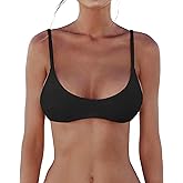Jolefille Push Up Bikini Top for Women Sexy Triangle Swimsuit Tops Teens Bathing Suit Top Bestselling Swim Top Only