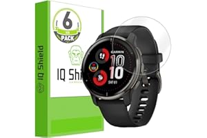 IQShield Screen Protector Compatible with Garmin Venu 2 Plus (6-Pack) Anti-Bubble Clear TPU Film