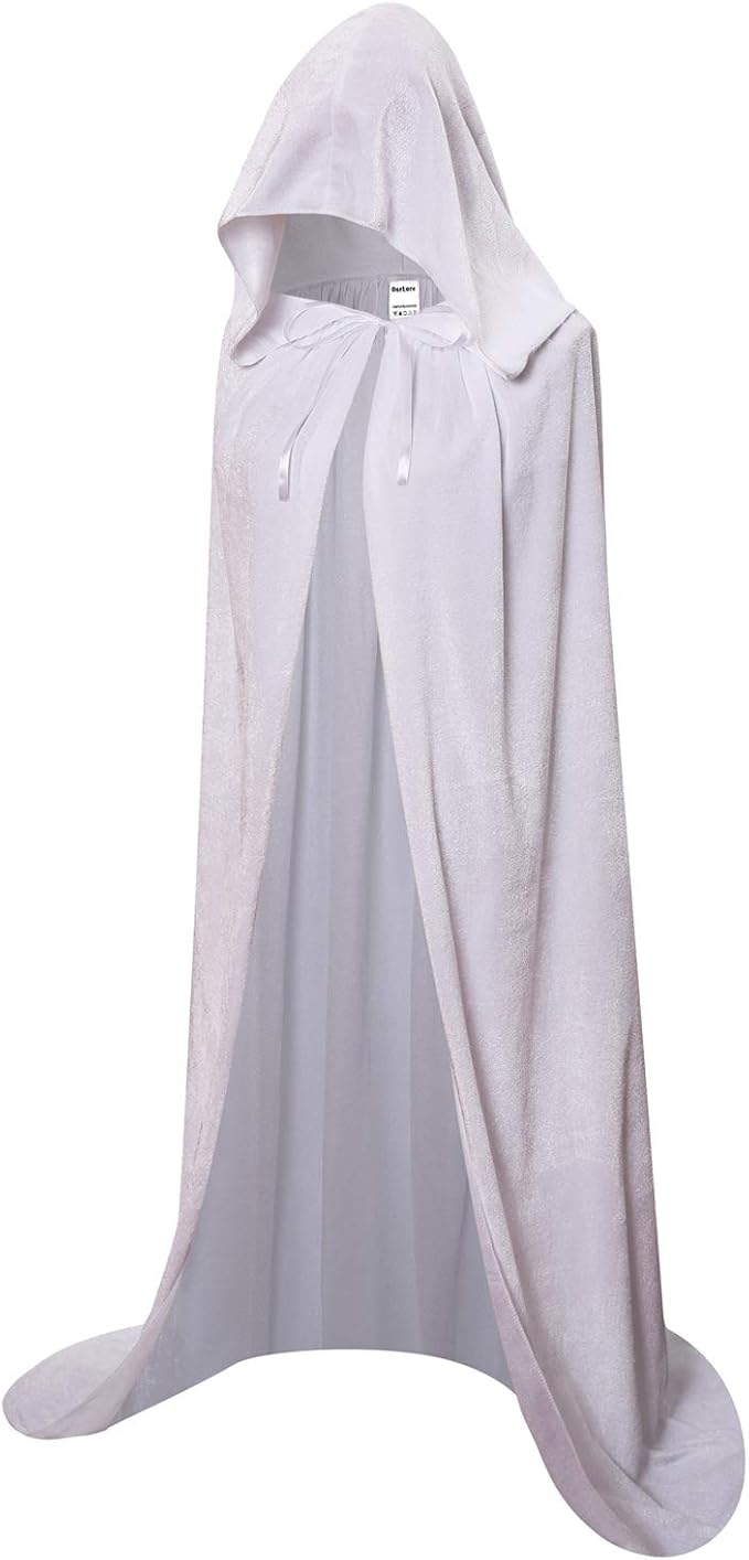 OurLore Unisex Full Length Hooded Robe Cloak Long Velvet
