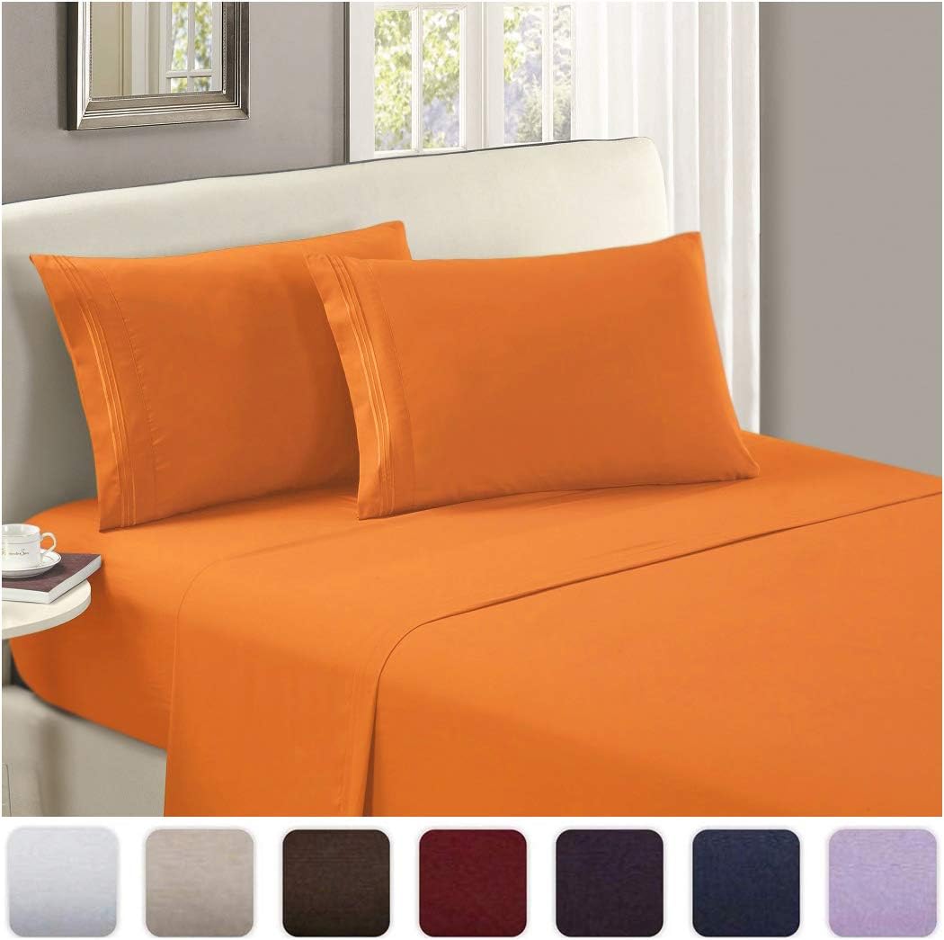 Mellanni Luxury Flat Sheet - Brushed Microfiber 1800 Bedding Top Sheet - Wrinkle, Fade, Stain Resistant - Ultra Soft - Hypoallergenic - 1 Flat Sheet Only (King, White): Home & Kitchen