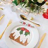 Talking Tables Christmas Pudding Napkins | 16 Paper Serviettes 33cm view 4
