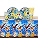 Pokemon Party Supplies Pack for 16 Guests: Straws, Dinner Plates, Luncheon Napkins, Cups, and Table Cover