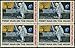 FIRST MAN ON THE MOON ~ NEIL ARMSTRONG ~ SPACE ~ MOON LANDING ~ AIRMAIL #C076 Block of 4 by 10¢ US Postage Stamps