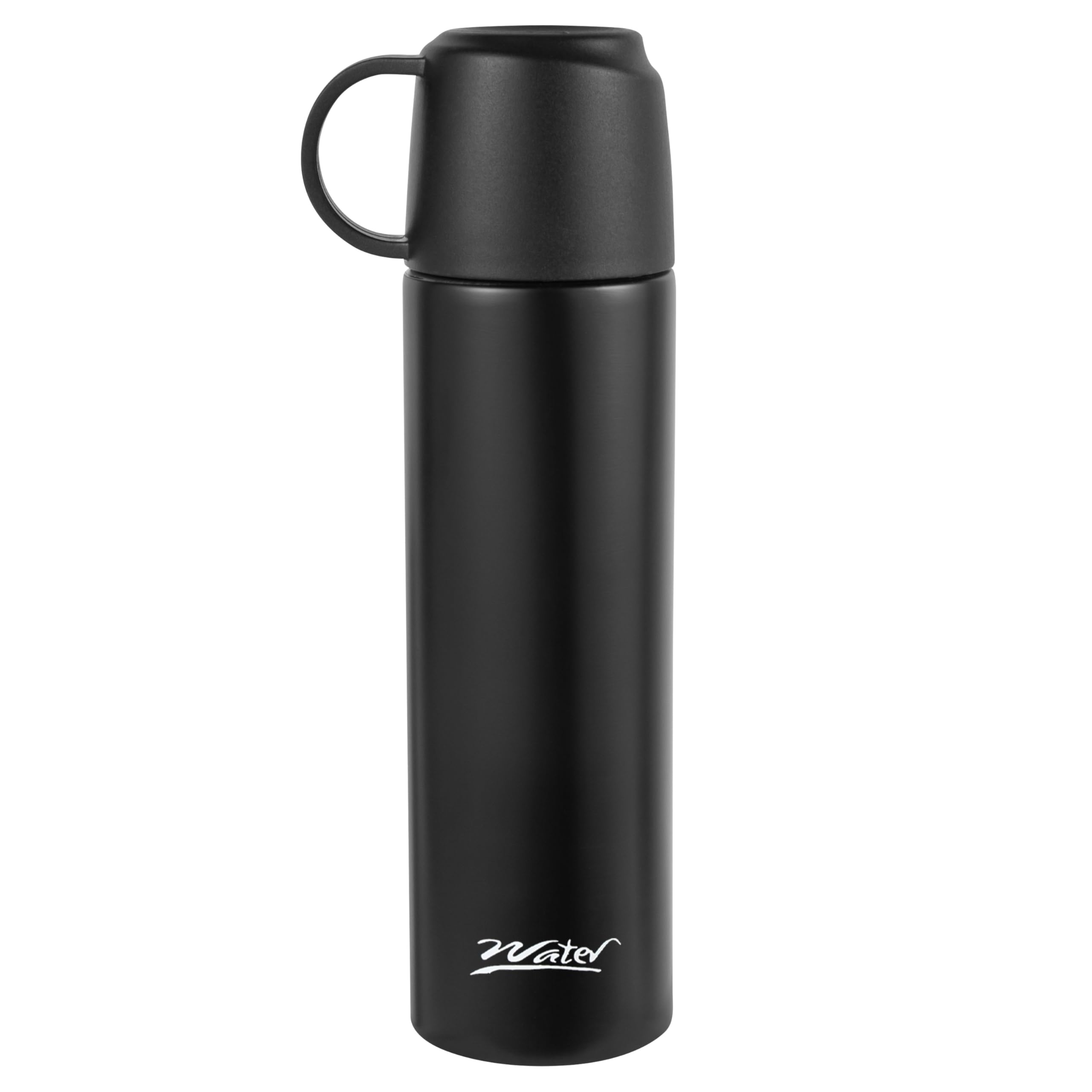 Stainless Steel Metal Vacuum Flask Bottle Hot Cold Drinks 500ml Insulated Coffee Mug Double Walled Sports Bottle Travel Coffee Tumbler Cup with Handle