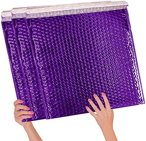 クッション封筒 10枚パック パープル バブルメーラー 16 X 17 5 L パッド入り 16 X 17 1 2 メタリック ピールシール 粘着性配送バッグ 郵便 梱包 バルク包装 ラミネート加工鏡面仕上げ Tarunniketanpublicschool Com