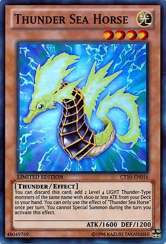 Yu-Gi-Oh! - Thunder Sea Horse (CT10-EN016) - 2013 Collectors Tins - Limited Edition - Super Rare