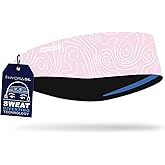 Hydra2 Headbands for Maximum Sweat Diversion | Lightweight and Breathable Headband Design for Athletes, Running, Gym, and Outdoor Workouts | H2 Flatweave, Midnight Blue Heather
