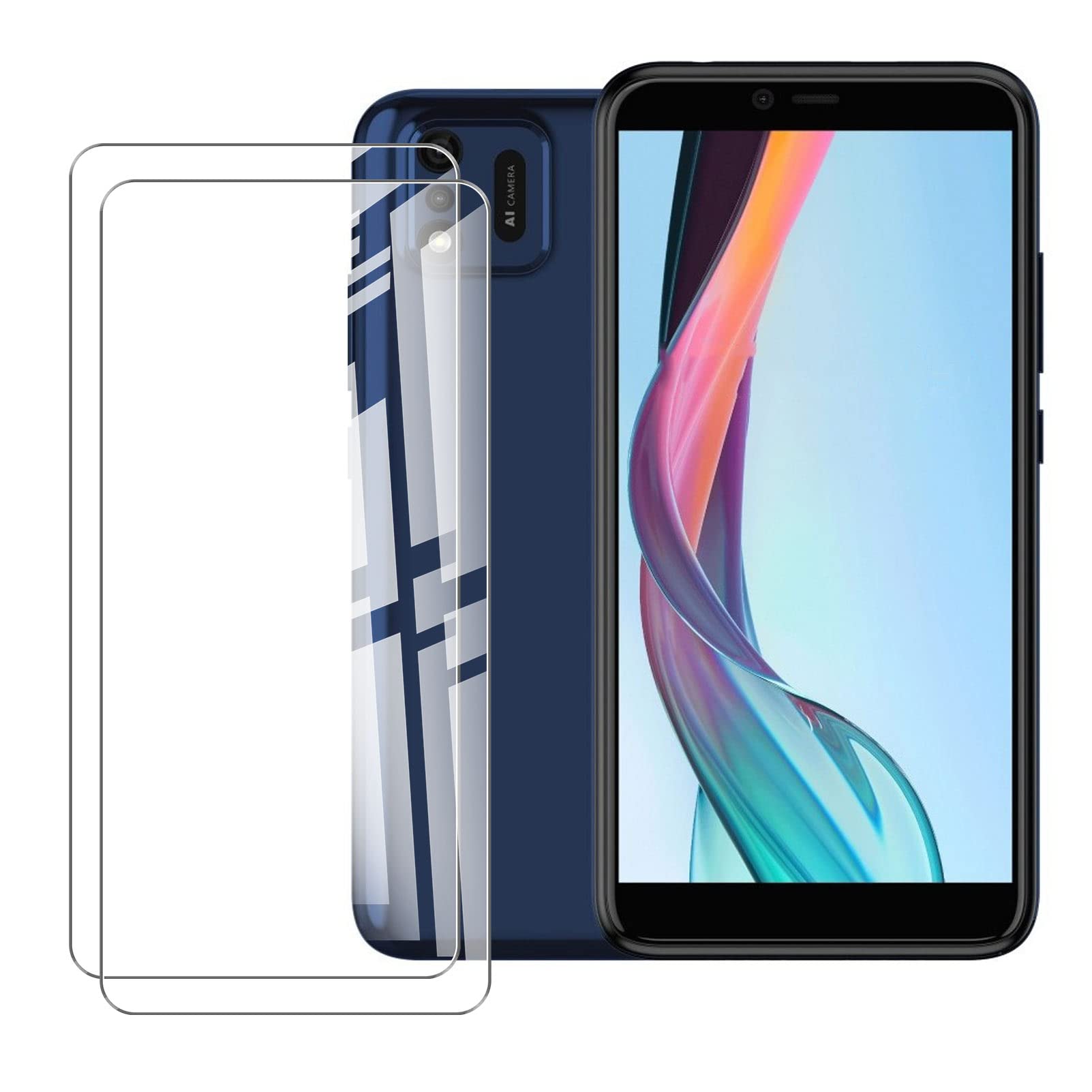 BUNAL GHM2P for IMO Q5 (5.50 inch) Screen Protector (2 Pack), HD Tempered Glass, Scratch Resistant, Tempered Glass Film, Screen Protector
