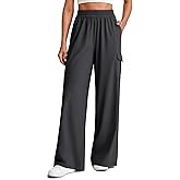 G4Free Chillwhisp Lightweight Wide Leg Cargo Pants Women Elastic Waist Flowy Palazzo Pants for Casual Travel