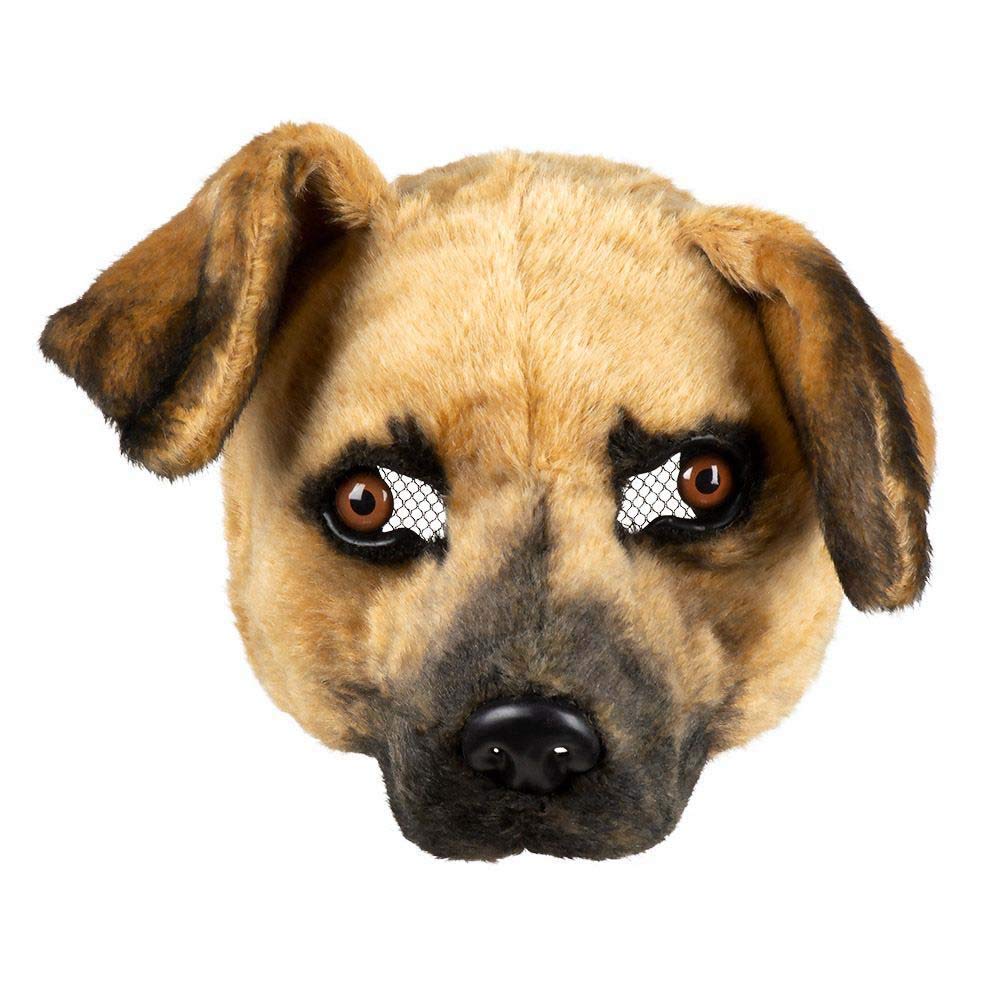 Boland - Plush half mask, one size, face mask, animal mask, fur mask, accessory, costume, fancy dress, carnival, theme party