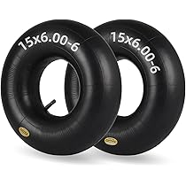 Two 9x3.50-4 Inner Tubes With Metal Valve Stems - For Lawn Mowers & Go Karts