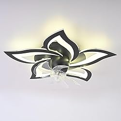 Low Profile Flush Mount Ceiling Fan with Lights 360