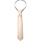 Alizeal Boys Solid Color Pre-tied 2.4'' Zipper Skinny Neckties for Kids