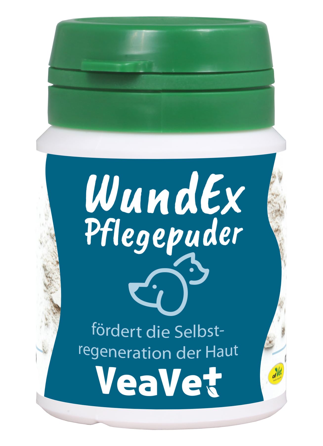 cdVet Naturprodukte VeaVet WoundEx Care Powder 15 g - Dog, cat, horse - care + moisture bond - stressed + wounded + eczema prone skin - absorbs + binds -