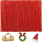 IOOLEEM Iooleem 200pcs Golden Glitter Pipe Cleaners, Glitter Chenille  Stems, Pipe Cleaners for Crafts, Pipe Cleaner Crafts, Art and Craf