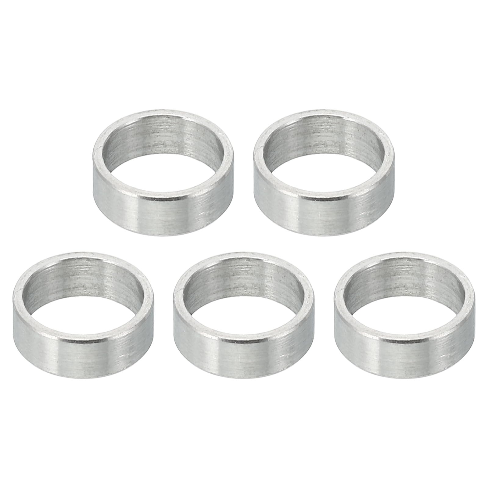 PATIKIL M10 Stainless Steel Spacers, 5 Pcs Metal Spacer Stainless Steel 10.2mm ID x 12mm OD x 4mm L Spacer Screw Standoff Round for 3/8" M10 Screw Bolts