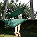 Camping Hammock Portable Lightweight Parachute Nylon Hammock with Tree Straps for Camping Travel Beach Yard (Dark Green and Green)
