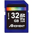 MMOMENT SDHC Card 32GB Compatible with Camera, PC, UHS-I, U1, V10, Class 10, Read Speed Up to 97 MB/s,Write Speed Up to 25MB/s