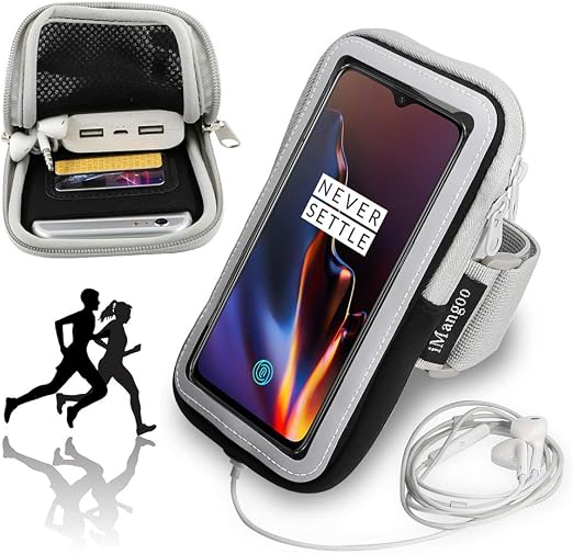 Amazon Com Imangoo Sports Pouch Oneplus 6t Armband Wallet Case For Iphone Xr Xs Mas Arm Band Running Phone Sleeve X Max Gym Pocket Adjustable Touchscreen Fitting Bag Key Card Slot Armband For