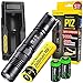 EdisonBright NITECORE P12 1000 Lumens CREE LED Tactical Flashlight w/Niteocre UM10 USB Charger, Nitecore NL186 2600mAh Rechargeable 18650 Battery and 2 X CR123A Lithium Batteries Bundle