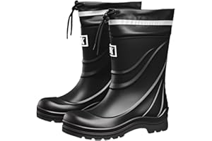 GBWPRBMW Men Rain Boots Waterproof Rubber Boots for Men with PVC Unique Design, Comfort Lightweight Work Mud Boots, Resistant Durable Slip Garden Boots for Fishing Farming Gardening