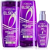 Shampoo Condicionador Sérum Elseve L'Oréal Colágeno 400ml+400ml+100ml | Protocolo reconstrutor, volume 3D, brilho imediato, f