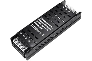 VOEWT 12V 200W Power Supply 100V-125V AC to 12V DC Converter,Quiet and Small LED Driver, Transformer Low Voltage Output for Strip Light,Lamp,Radio