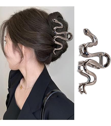 Amazon.com : Fashionable Green Snake Design Metal Hair Claws  display picture 3