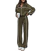 BTFBM Women's Two Piece Tracksuit Spring 2026 Long Sleeve Zip Up Sweatshirt Long Pants Outfits Jogger Sweatsuit Sets