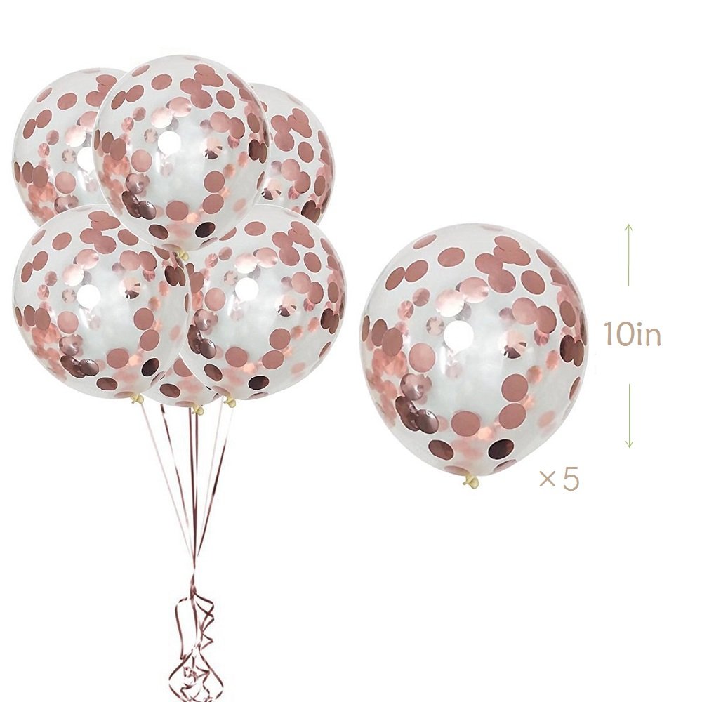 ShineU 36pcs Party Balloons Include 13pcs Happy Birthday Letters Foil Balloons, 3pcs Mylar Star Balloons, 5pcs Confetti Filled Balloons, 15pcs Latex Balloons, Perfect Decoration for Parties Birthday