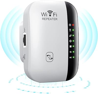 BSWL Wifi Extender Booster 300Mbps 2.4GHz 3600 Sq Ft Coverage Ethernet Port