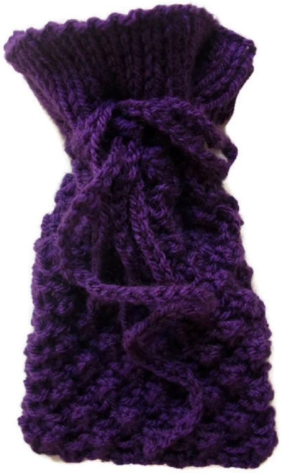 Tarot Bag Knitted Pouch Blackberry Design Handmade