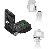 Manbily Foldable DSLR Camera L Bracket, Aluminum Tripod Monopod Ball Head Quick Release Plate with 1/4 Inch Screw and Arca Swiss Base Compatible with Canon Nikon Sony